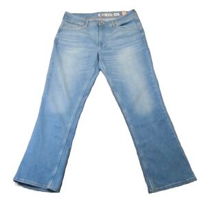 Devil-Dog Dungarees Relaxed Bootcut Stretch Jeans Mens 36x33 Blue Western Rugged